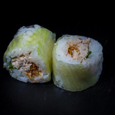 Spring ROLL 16 - Oignons frits, thon cuit, mayonnaise, menthe